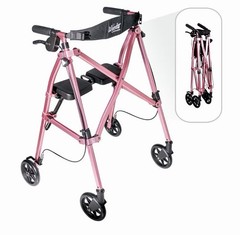 Stander Wonder Rollator Walker. Lightweight, Folding, Compact, Regal Rose NEW