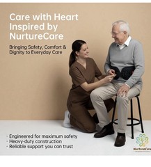NurtureCare Elderly Gait Belt Upgraded with Metal Buckle & Detachable Leg Straps