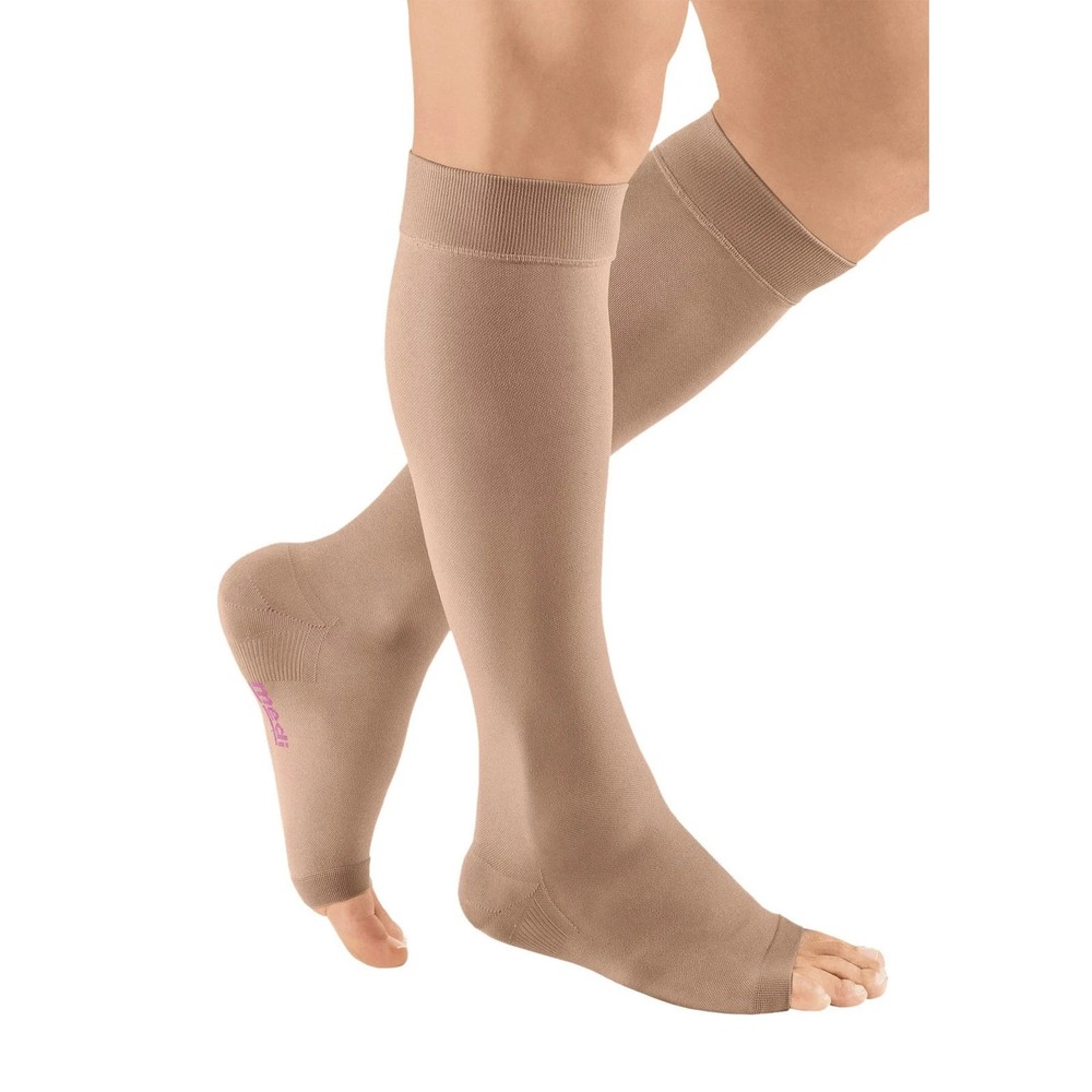 Mediven 20102 PLUS Calf High Open Toe 30-40mmHg Compression Socks – Beige – II