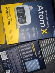 Audien Atom X Rechargeable Bluetooth Hearing Aid OTC Stream Music & Take Calls
