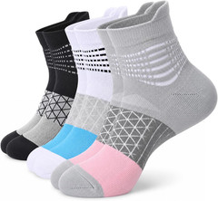Compression Ankle Support Socks Women Wicking Cushioned Athletic Plantar Fasciit