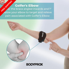 Bodyprox Elbow Brace 2 Pack for Tennis & Golfer’s 2 Count (Pack of 1)