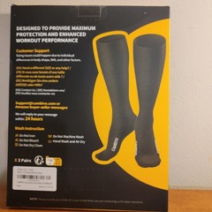 NWT 15 Pair *5 Boxes* Cambivo Compression Socks CS60 Black Small/Medium