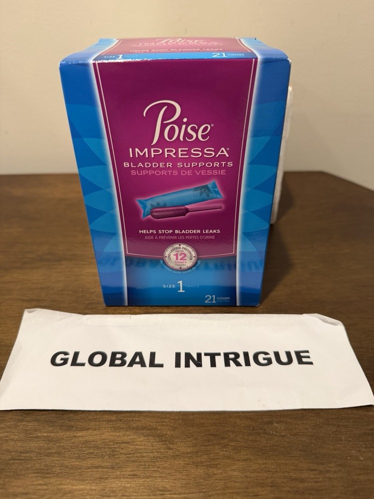 Poise Impressa Bladder Support Tampons Size 1, 21 Count Jan. 2029 FREE SHIPPING