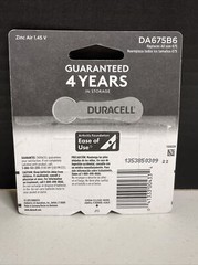 Duracell Hearing Aid Batteries Size 675 (Blue) 6 Pack Expires March 2025 Sealed