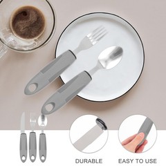 Adaptive Utensils Set Hand Tremors 3 Piece Anti Shake Silverware Arthritis