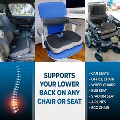 Ergonomic Seat Cushion Memory Foam Breathable Pressure Relief Office Chair Pad