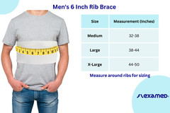 FLEXAMED MEN’S RIB BELT 6 OR 8 INCH | INJURED RIB CAGE, BROKEN RIB PAIN