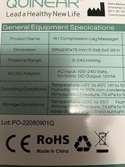 QUINEAR Air Compression Leg Recovery System QN-005A Small- Medium