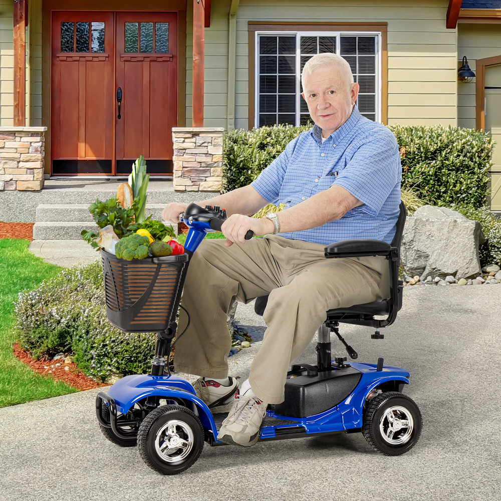 2024 4 Wheel Power Mobility Scooter Heavy Duty Travel Wheel Chair Electric Light