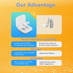 Jinghao Hearing Aids Invisible Noise Cancelling Sound Amplifier ITE US