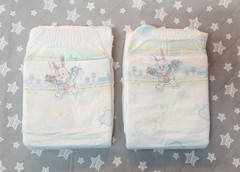Pack of 2 New Kiddo Fluffy Fly Cloth Backed Adult Diapers ABDL Pampers