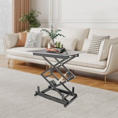 29.9*16.5*10.4in Black Iron Lift Table For Material Handling And Transportation