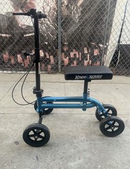 KneeRover Economy Steerable Knee Walker 4-Wheel Adjustable Height Blue/Black