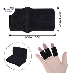 10 Pcs Black Finger Sleeves, Breathable Finger Brace, Compression Support for Ar