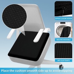 Gel Seat Cushion Long Sitting 16.5x 14.5 x 2.4in Extra Thick＆Soft Gel Cushion