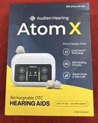 Audien Hearing Atom x Wireless Rechargeable OTC Hearing Aids **NEW**