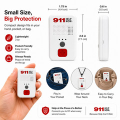 911 Help Now Emergency Pendent – No Monthly Fees Ever – New 2026 Model