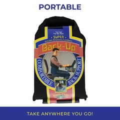 Back Support & Posture Corrector – Convertible Pouch Bag, Cushioned Comfort (Bla