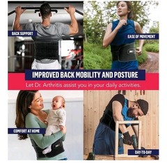 Dr. Arthritis Back Brace for Lower Back Pain Relief with 3D Lumbar Pad, Soft .B9