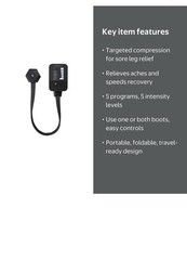 Sharper Image Air Compression Boots Flex Circulation Massager Portable Foldable