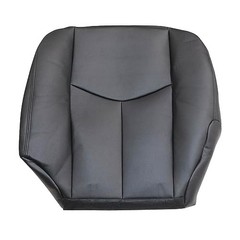 Driver Side Bottom Replacement Seat Cover Black & Foam Cushion Black 132