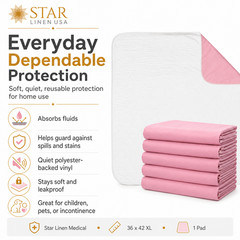 Reusable Bed Pad for Incontinence 36 x 42 XL Washable Bedwetting Incontinence