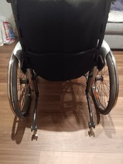 Otto Bock Wheelchair, 20inch, black with silver details.