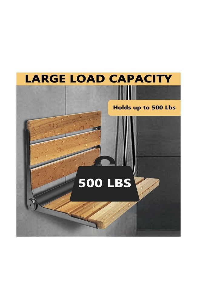 Folding Shower Seat Teak, Bath Safety Furniture Stainless Steel, Shower Seats…