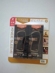 Copper Fit Elite Knee Compression Sleeve S/M 12-16 Inch 2 Pack Support NEW