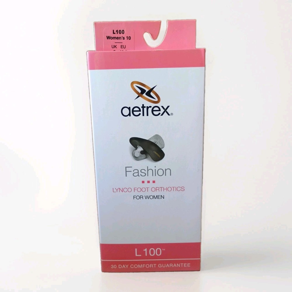 AETREX L100 Women’s Fashion Lynco Orthotics CUPPED NEUTRAL Arch Support Size 10
