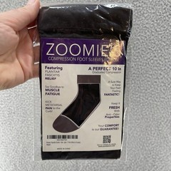 Zoomies Compression Foot Sleeve Black Extra Large Plantar Fasciitis Pain Relief