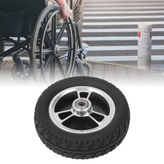 6in Solid Wheel Light Sturdy Aluminum Alloy Hub Replacement For Wheelchair Use