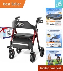Z21 Rollator Walker with Seat for Seniors – 350lb Capacity, All-Terrain Design