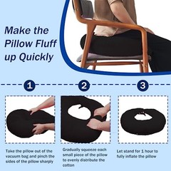 BBL Pillow After Surgery for Butt Sleeping, Brazilian Butt Lift Black Dot
