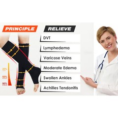 Plus Size Compression Socks Vital Socks With Zipper Toeless Circulation Socks