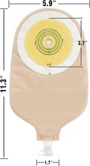 15PCS One-Piece Urostomy Bag Drainable Pouches with Measure Card,Cutting Tool…