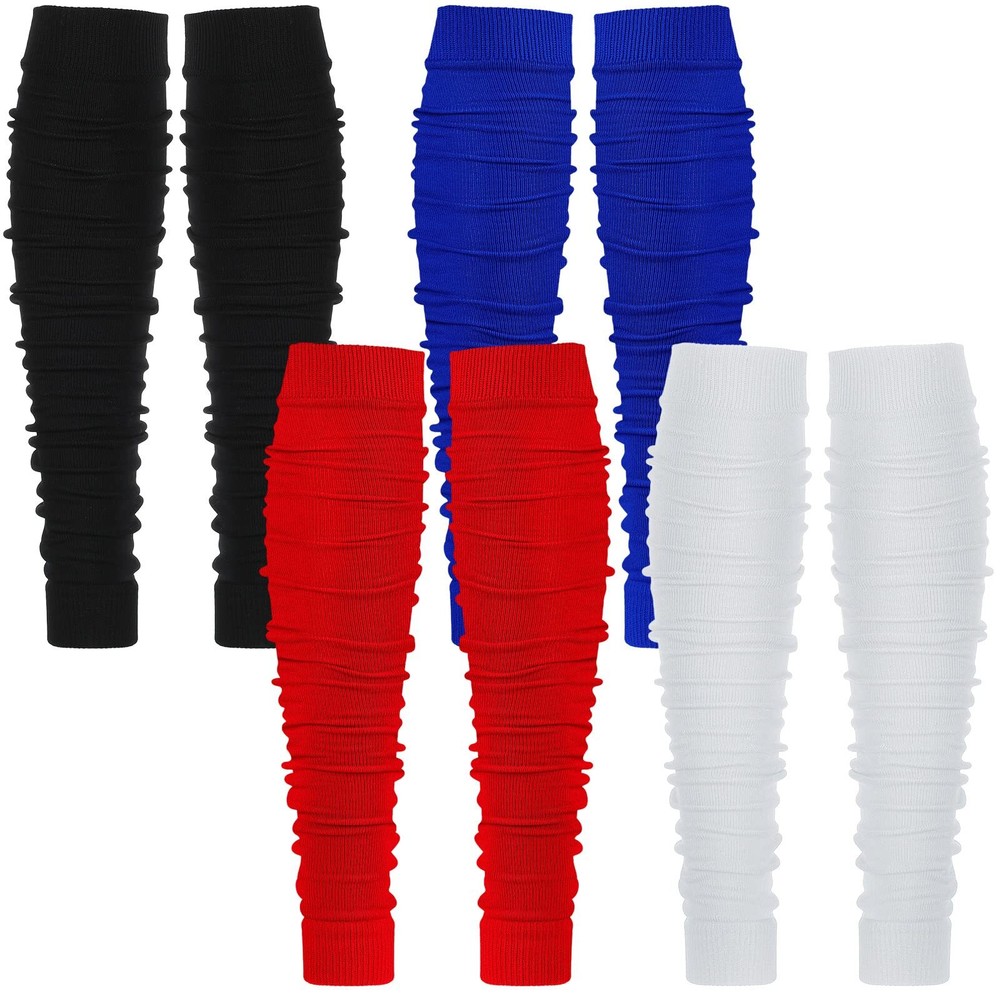 4 Pairs Football Leg Sleeves Calf Compression Sleeves Football Scrunch Leg So…