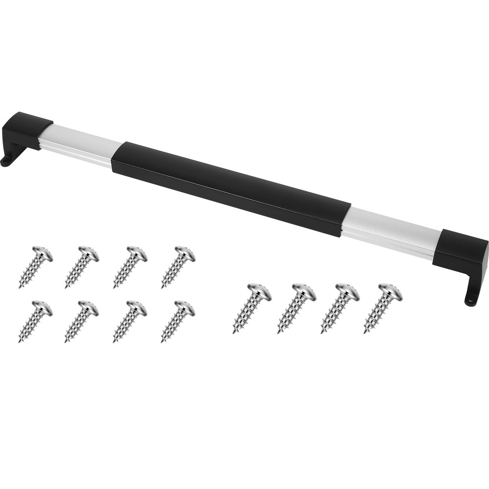 SVNR RV Screen Door Handle Grab Bar, Adjustable from 1 PC, Black and Silver