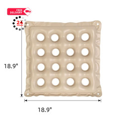 Inflatable Seat Cushions for Pressure Relief, Wheelchair Air Medium, Cream