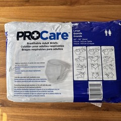 Procare Breathable Adult Briefs Diapers Large 45″ – 58″ Waist – 18 Count ~ NEW