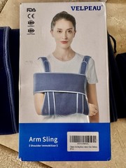Velpeau Medical Arm Sling Shoulder Immobilizer Medium Blue Cotton See Notes