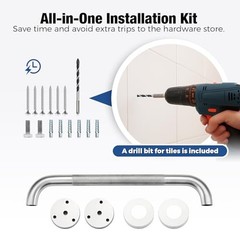 Grab Bars for Shower 2 Pack 18-Inch, Stainless Steel 18 Inches Brushed Nickel