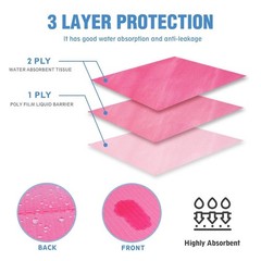 Pink Dental Bibs 50 Count 13×18 Waterproof Disposable Patient Cover For Clinic