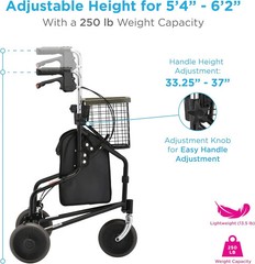 Nova Traveler 3 Wheel Rolling Walker 4900