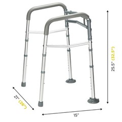 Adjustable Toilet Safety Rail with Handles – Heavy-Duty Stand Alone Frame for El