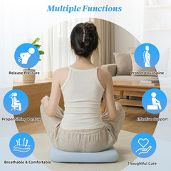 Office Chair Cushion with Straps, Memory Foam Seat Cushion with Removable Cover,