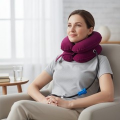 Easy-to-Use Inflatable Neck Stretcher for Effective Spine Alignment & Relaxation