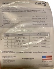 Motif Women Medical Maternity Gradient Compression Socks Two Sz M 20-30 mmHg New