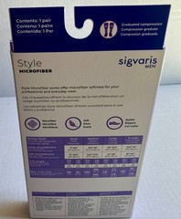 Sigvaris Medical Compression Socks Men Black Microfiber XX Knee High 15-20 mmHg